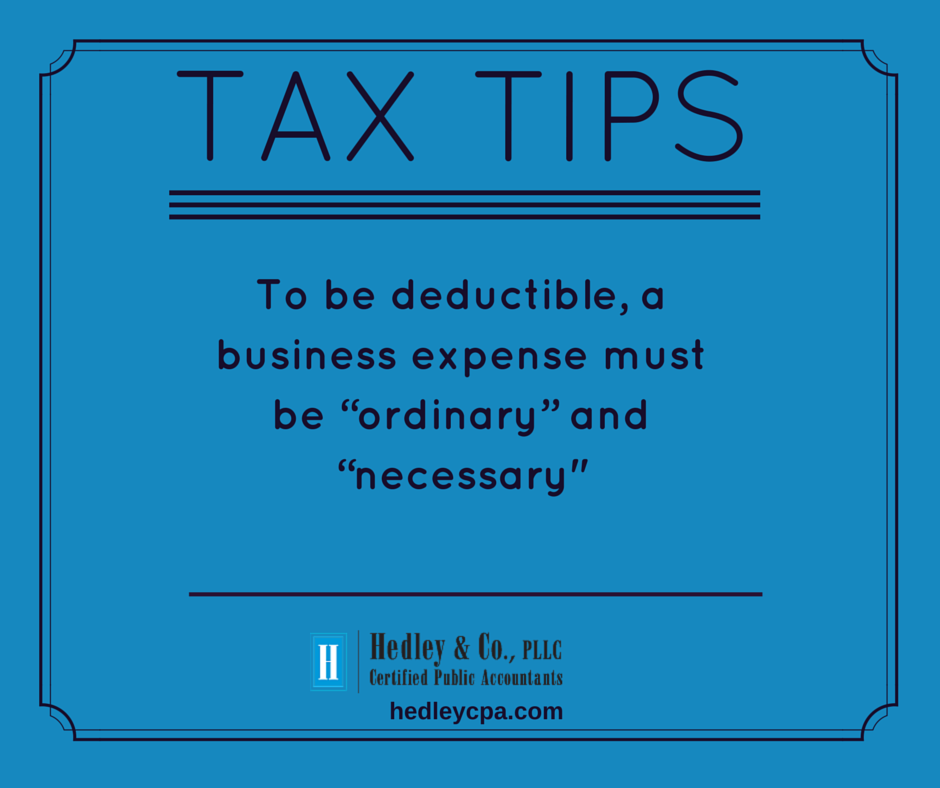 tax tips Hedley & Co Certified Public Accountants
